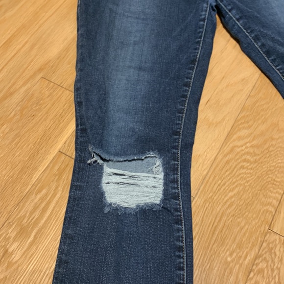 FRAME DENIM LE SKINNY DE JEANNE CROP DARK BLUE JEANS - Picture 3 of 7